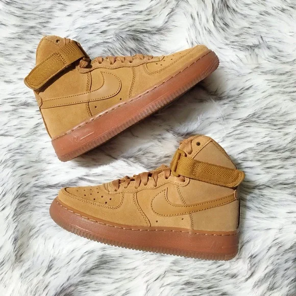 Nike Shoes Nike Air Force High Lv8 Gs Shoe Wheat Gum Light